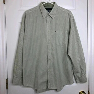 Tommy Hilfiger Dress Shirt Striped  Size Large
